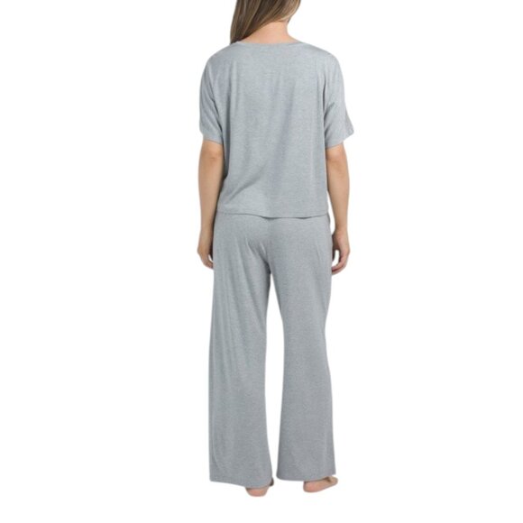 LATTE LOVE Short Sleeve Top And Long Pants Lounge Set - Picture 2 of 2